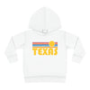 Texas Toddler Hoodie - Retro Sunrise Unisex Texas Toddler Sweatshirt