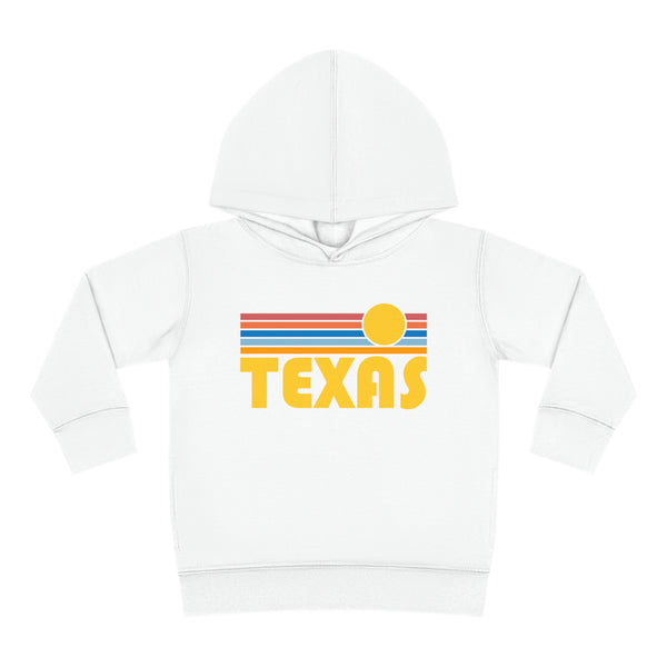 Texas Toddler Hoodie - Retro Sunrise Unisex Texas Toddler Sweatshirt