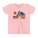 Bend, Oregon Youth Shirt - Retro Mountain Bend Kid's T-Shirt-3