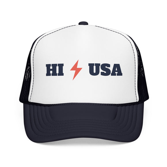 Hawaii Retro Trucker Hat - Lightning Foam Cap