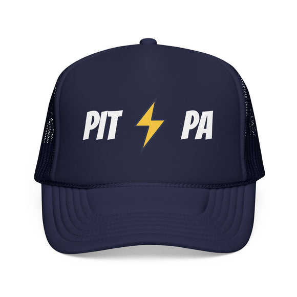 Pittsburgh, Pennsylvania Retro Trucker Hat - Lightning Foam Cap - Lightning Black