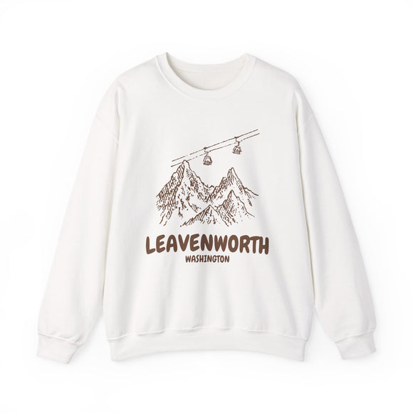 Leavenworth, Washington Mountain Gondola Sweatshirt, Travel Graphic