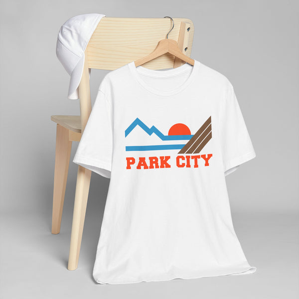Park City, Utah Retro Mountains Sunset T-Shirt | Vintage Park City Tee