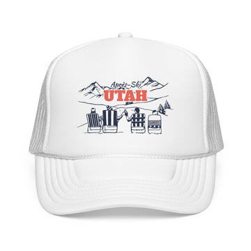 Buy white Utah Après-ski Trucker Hat — Foam Mesh Cap
