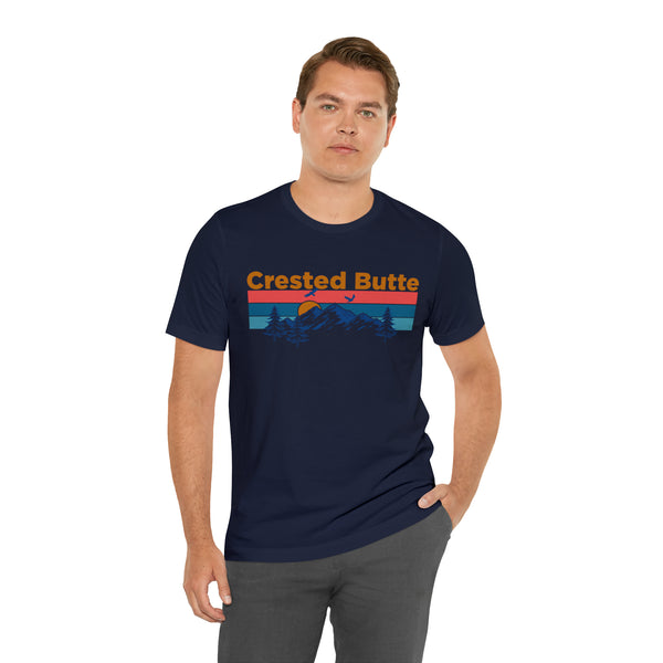 Crested Butte, Colorado Shirt - Mountain Sunset Unisex Crested Butte T-Shirt