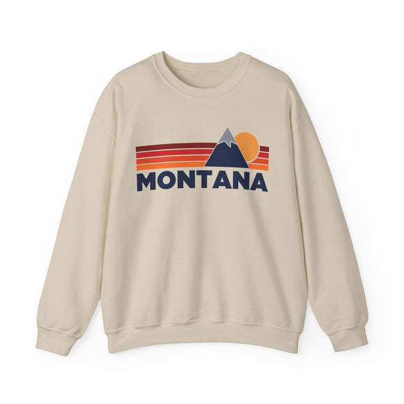 Montana Sweatshirt Retro Mountains, Montana Unisex Crewneck, Vintage Cozy Jumper, Gift for Outdoor Lovers