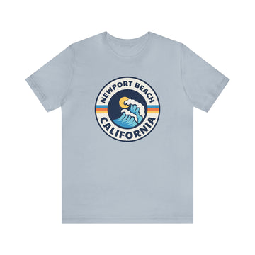 Buy light-blue Newport Beach, California T-Shirt - Retro Unisex Newport Beach Shirt
