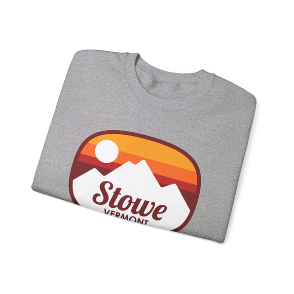 Stowe, Vermont Sweatshirt - Unisex Retro Ombre Crewneck Stowe Sweatshirt