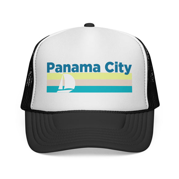 Panama City, Florida Retro Sailboat Trucker Hat