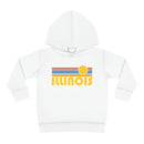 Illinois Toddler Hoodie - Retro Sunrise Unisex Illinois Toddler Sweatshirt-5
