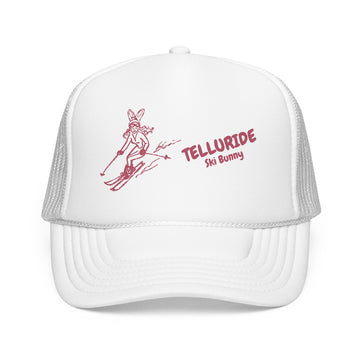 Buy white Telluride, Colorado Ski Bunny Foam Trucker Hat