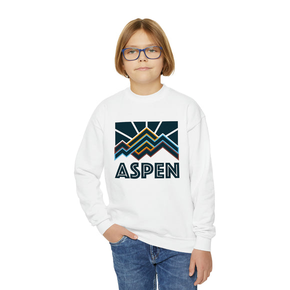 Aspen, Colorado Youth Sweatshirt - Unisex Kid's Aspen Crewneck Sweatshirt