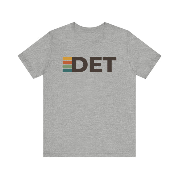 Detroit, Michigan tee - DET t shirt retro stripes