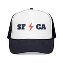 San Francisco, California Retro Trucker Hat - Lightning Foam Cap-1