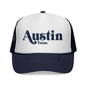 Buy dark-navy Austin, Texas Retro Trucker Hat