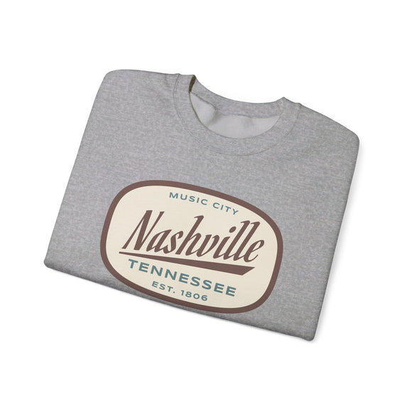 Nashville, Tennessee Sweatshirt - Unisex Retro Crewneck Nashville Sweatshirt