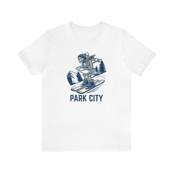Park City, Utah T-Shirt - Skeleton Skier Unisex Park City Shirt