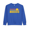 Mexico Toddler Sweatshirt - Retro Sun Mexico Toddler Crewneck Sweatshirt