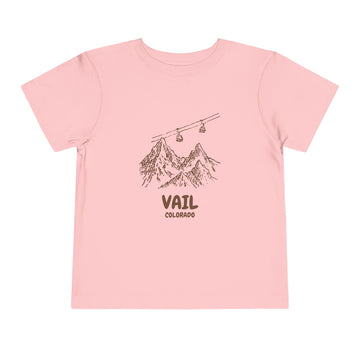 Buy pink Vail, Colorado Toddler T-Shirt — Vintage Gondola Ski Mountain Tee