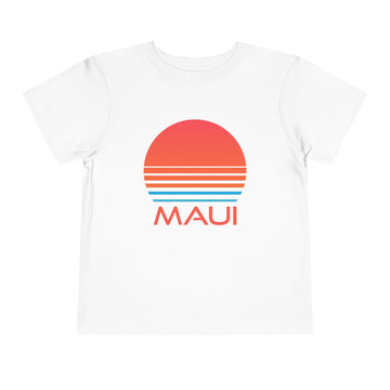Maui, Hawaii Toddler T-Shirt - Retro 80s Toddler Maui Shirt - 0