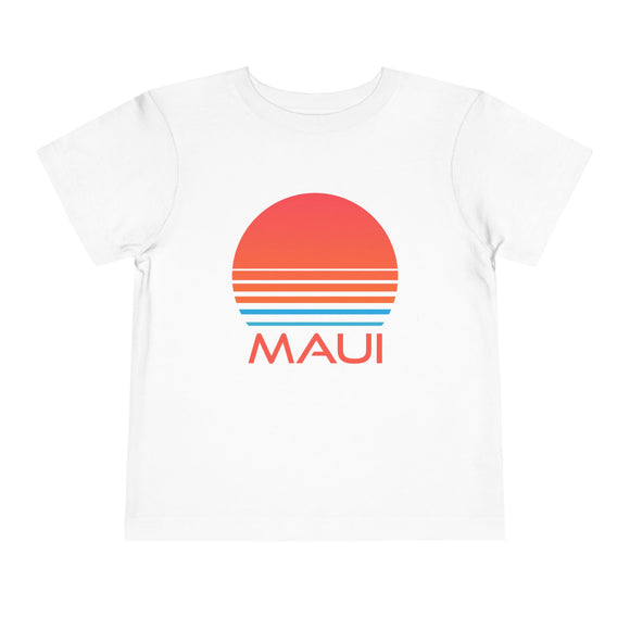 Maui, Hawaii Toddler T-Shirt - Retro 80s Toddler Maui Shirt