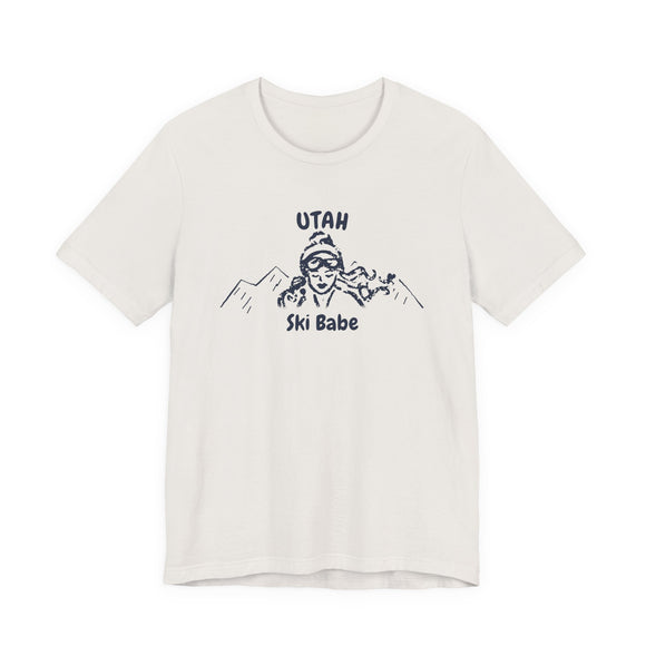 Utah Ski Babe T‑Shirt - Retro Skiing Graphic Tee