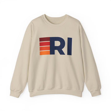 Rhode Island Retro Sweatshirt | Retro Stripes Rhode Island - 0