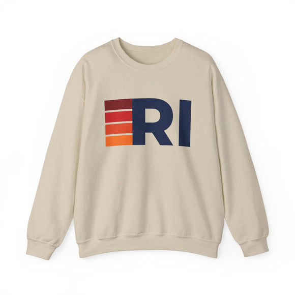 Rhode Island Retro Sweatshirt | Retro Stripes Rhode Island