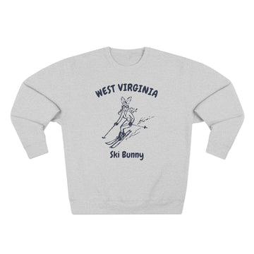 Buy heather-grey Premium West Virginia Ski Bunny Sweatshirt