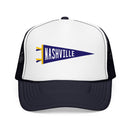 Nashville, Tennessee Pennant Trucker Hat — Retro Flag Foam Cap-4