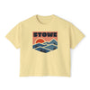 Women's Stowe, Vermont Boxy Graphic Tee - Slightly Cropped