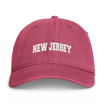 Buy crimson New Jersey Washed Baseball Cap - Vintage Coastal Comfort Colors