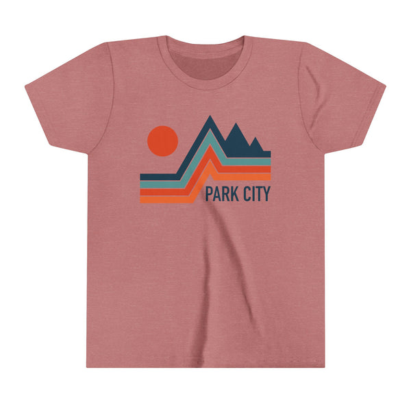 Park City, Utah Youth Shirt - Retro Mountain Park City Kid's T-Shirt