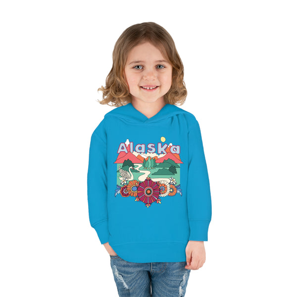 Alaska Toddler Hoodie - Boho Mountain Unisex Alaska Toddler Sweatshirt