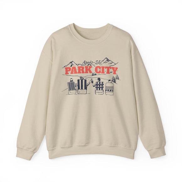 Park City, Utah Sweatshirt Après-Ski Crewneck - Mountain Ski Lodge Design