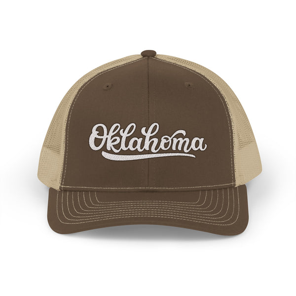 Oklahoma Snapback Trucker Cap - Embroidered Oklahoma Hat