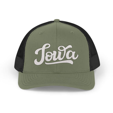 Buy loden-black Iowa Snapback Trucker Cap - Embroidered Iowa Hat