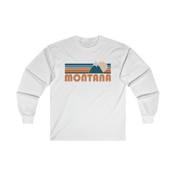 Buy white Montana Long Sleeve Shirt - Retro Unisex Montana Long Sleeve Tee