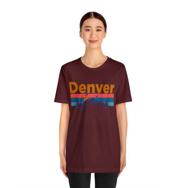 Denver, Colorado Shirt - Mountain Sunset Unisex Denver T-Shirt