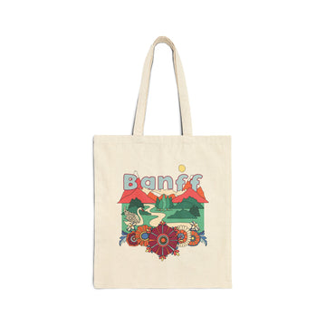 Banff, Canada Cotton Canvas Tote Bag - 15" x 16"