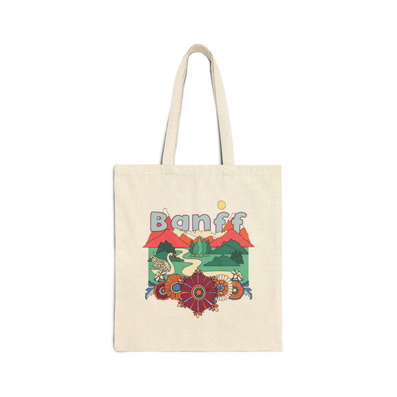 Banff, Canada Cotton Canvas Tote Bag - 15" x 16"