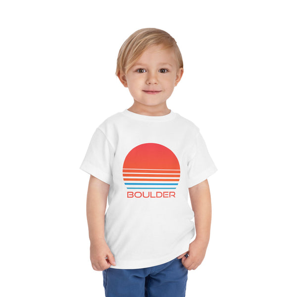 Boulder, Colorado Toddler T-Shirt - Retro 80s Toddler Boulder Shirt