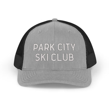 Buy heather-grey-black Park City, Utah Snapback Trucker Cap - Embroidered Park City Hat