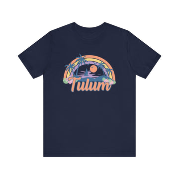 Buy navy Tulum, Mexico T-Shirt - Retro Beach Unisex Tulum Shirt