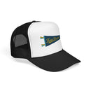 Kenai Fjords National Park Pennant Trucker Hat — Vintage Foam Mesh Cap-9