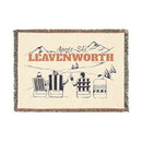 Leavenworth, Washington Ski Town Throw Blanket | Mountain Woven Blanket-1