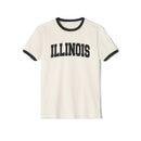 Illinois Cotton Ringer Graphic Tee - Unisex Illinois T Shirt, Vintage Style Tee, Men's/Women's Tee-2