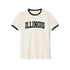 Illinois Cotton Ringer Graphic Tee - Unisex Illinois T Shirt, Vintage Style Tee, Men's/Women's Tee