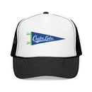 Crater Lake National Park Pennant Trucker Hat — Vintage Foam Mesh Cap-3