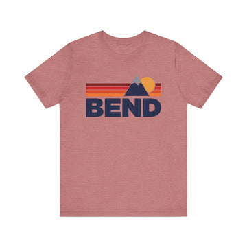 Retro Bend, Oregon T-shirt, Mountain Tee, Vintage Bend Unisex Jersey Shirt, Outdoor Hiking Apparel - 0